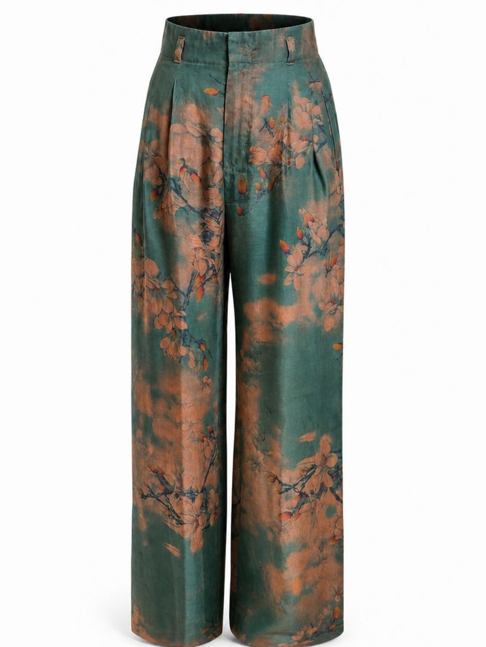 100% Silk Ziran The Clouds Trouser XS Artisan Small Batch